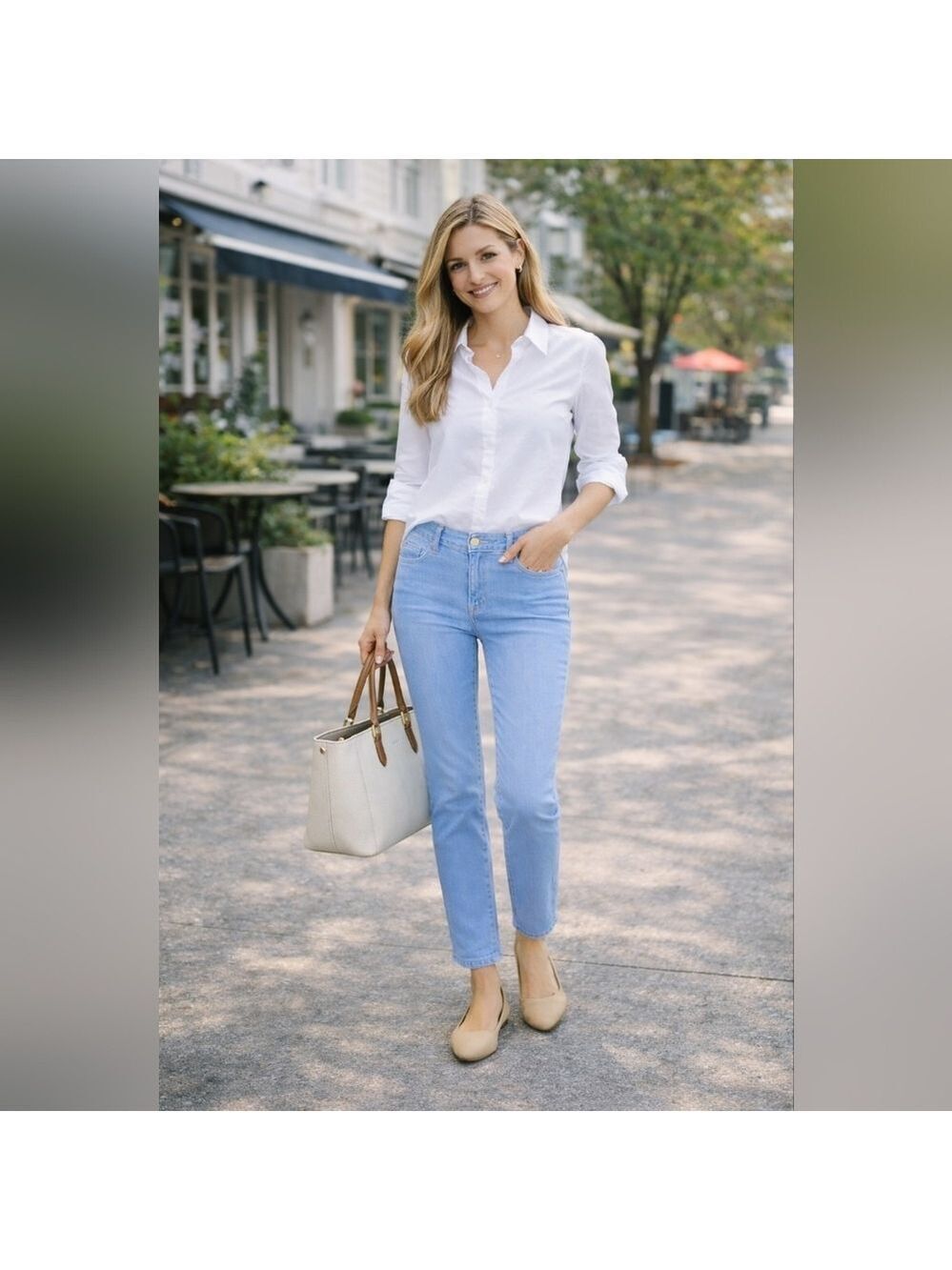 J.McLaughlin Lexi Ice Blue Straight Slim Jeans Size 0 NWT